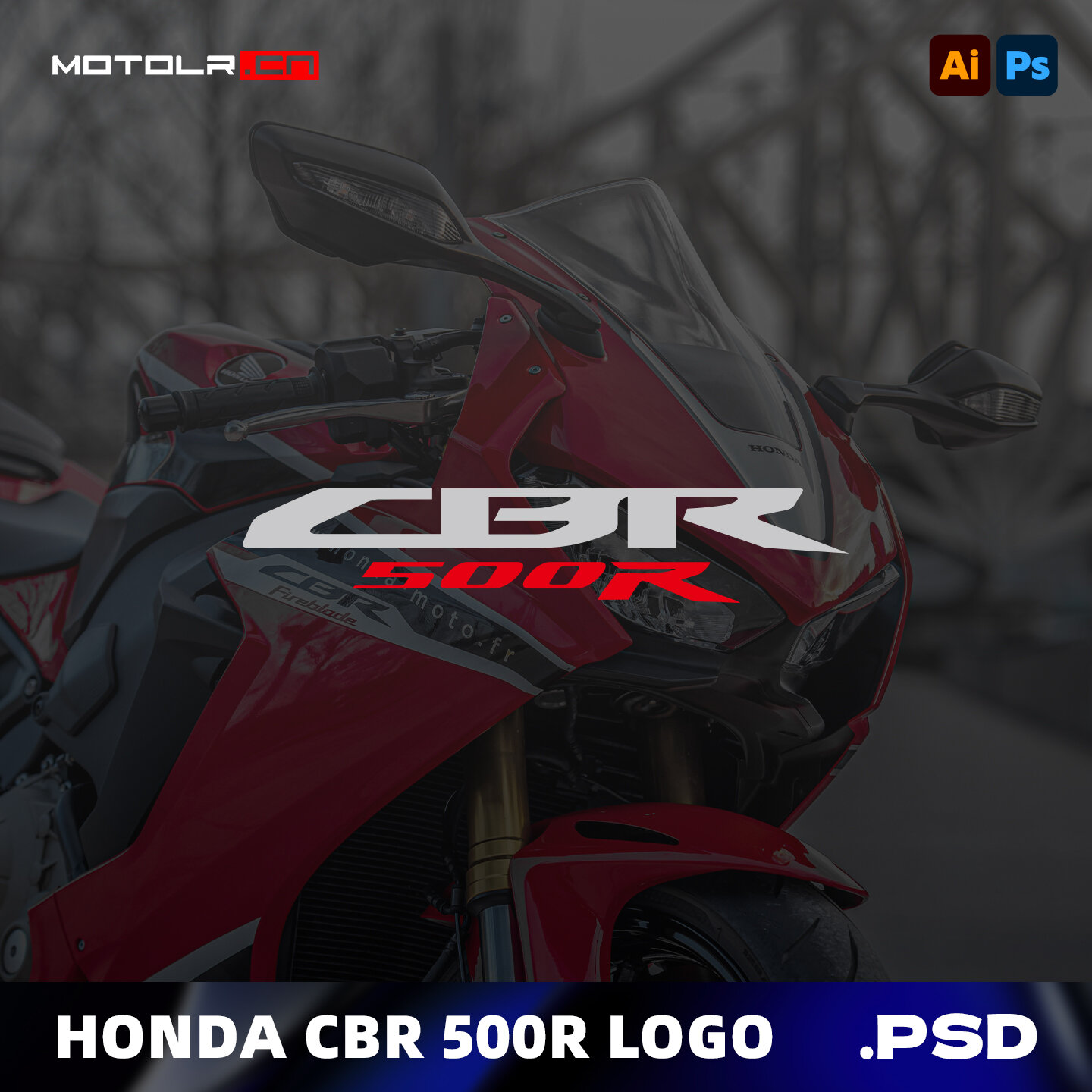 本田honda cbr500R贴纸logo素材PNG-EPS-PSD格式下载